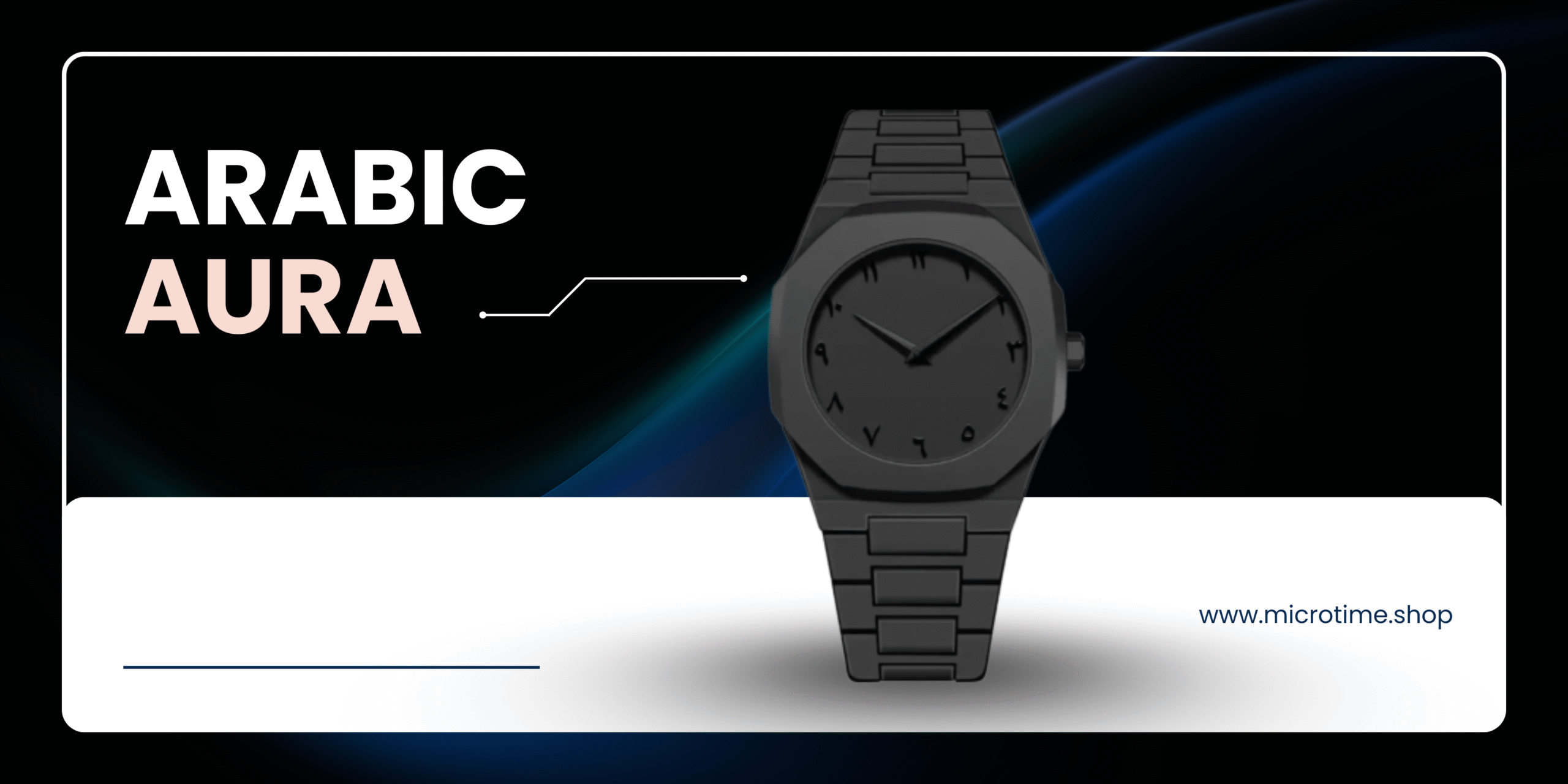 black white modern smart watch special offer banner